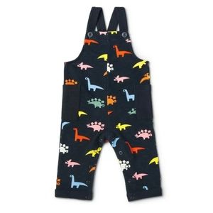 New! Christian Robinson Dinosaur Overalls Navy Blue